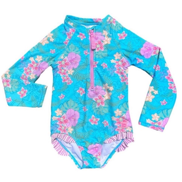 Ruffle Butts Other - Girls Ruffle Butt One Piece Long Sleeve Swimsuit|UPF 50+|Size 5     SKU-C-1A